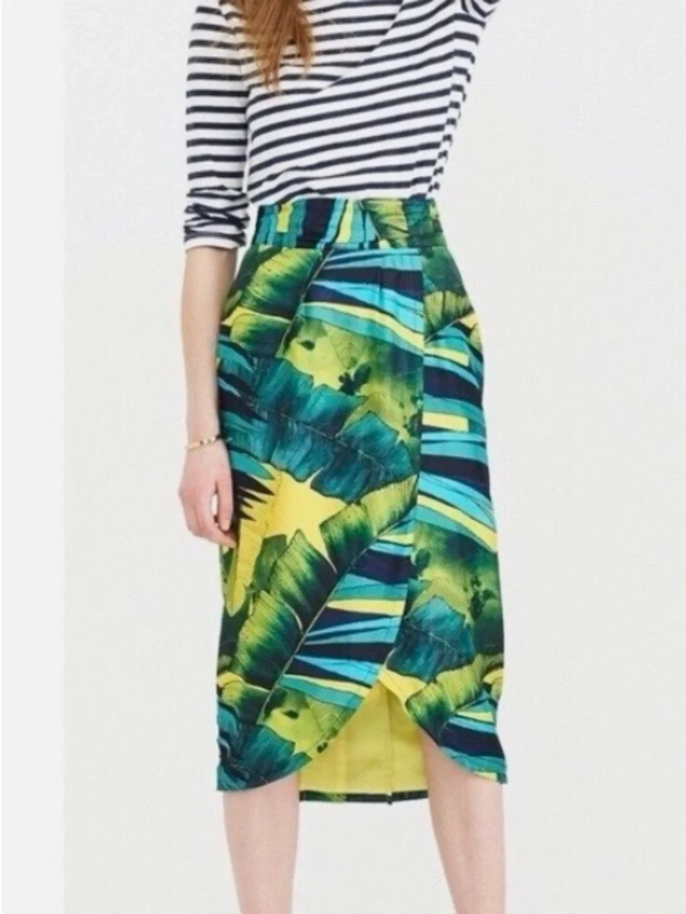 J Crew Midi Skirt 100% Silk